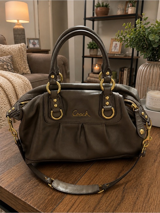 Coach Handbags - Coach Brown Leather Satchel with Gold Hardware